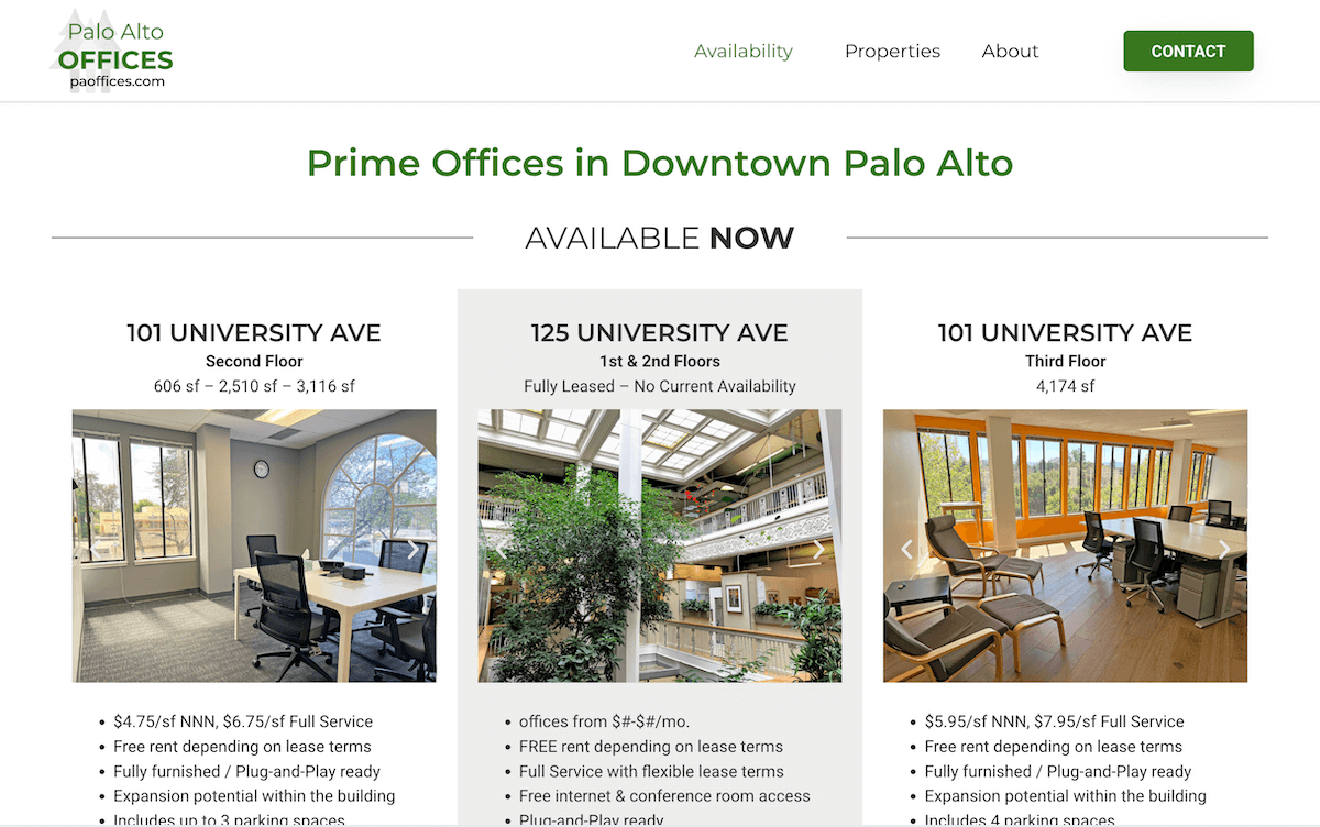 Palo Alto Offices Home page